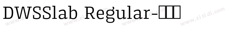 DWSSlab Regular字体转换